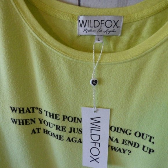 WILDFOX Women's Quarantine Sweatshirt Top BBJ New w/Tags - Picture 4 of 5